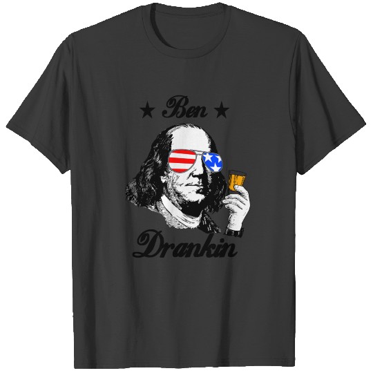 Ben Drankin 4th of July american Flag T-shirt