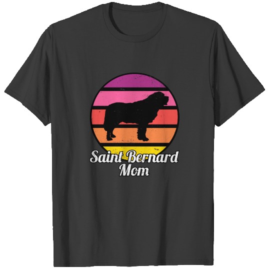 Saint Bernard Mom I Retro Saint Bernard Mom T-shirt