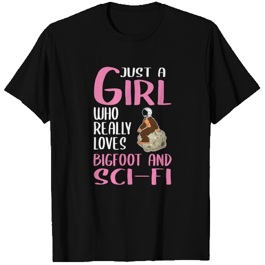Womens Gift Just A Girl Who Really Loves Bigfoot A T-shirt