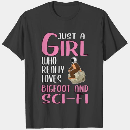 Womens Gift Just A Girl Who Really Loves Bigfoot A T-shirt