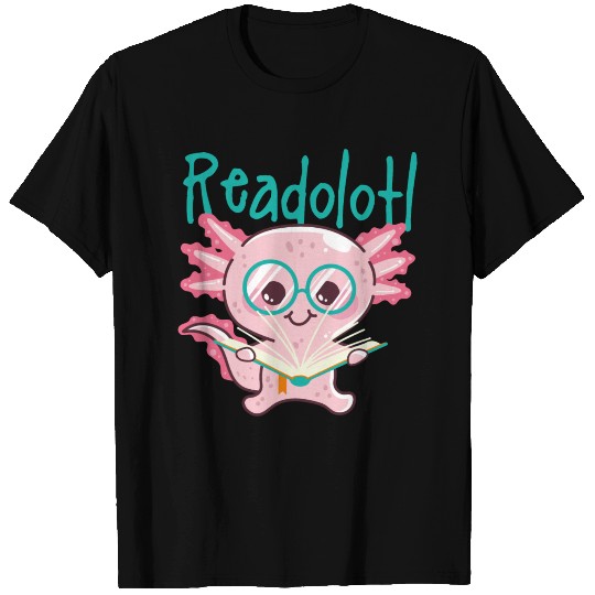 Readolotl Book Reading Bookworm Axolotl T-shirt
