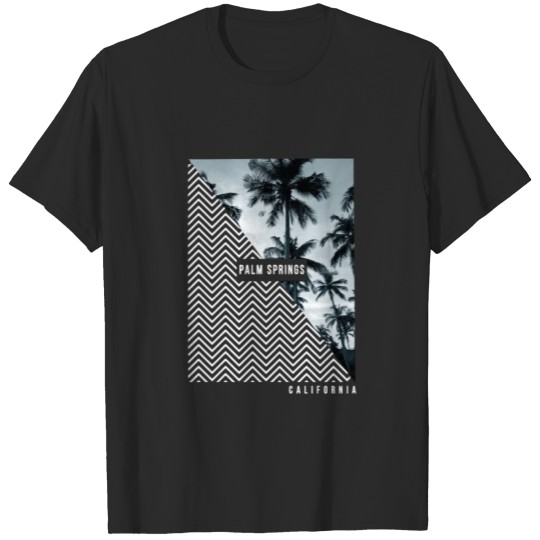 Discover Stylish Palm Springs California Palm Tree Beach T-shirt