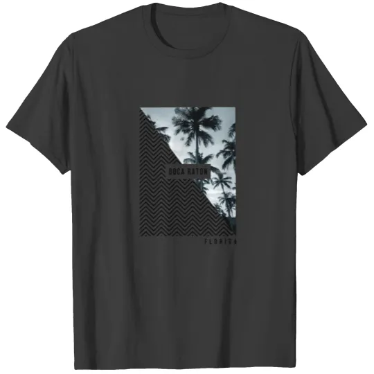 Discover Stylish Boca Raton Florida Palm Tree Beach T-shirt