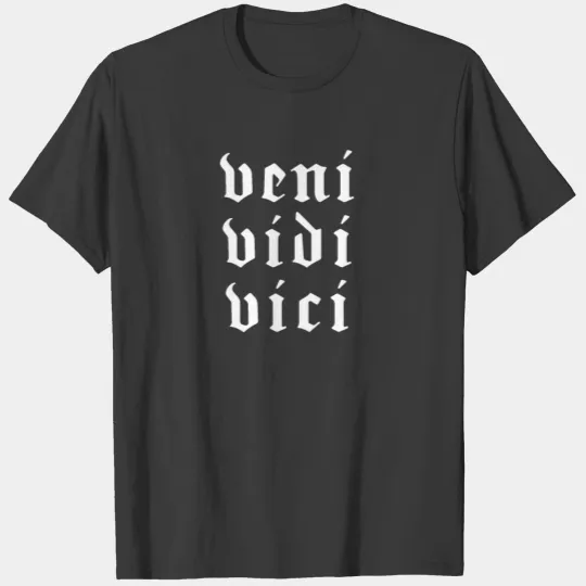 Vintage Latin Phrase Veni Vidi Vici Victory T-shirt