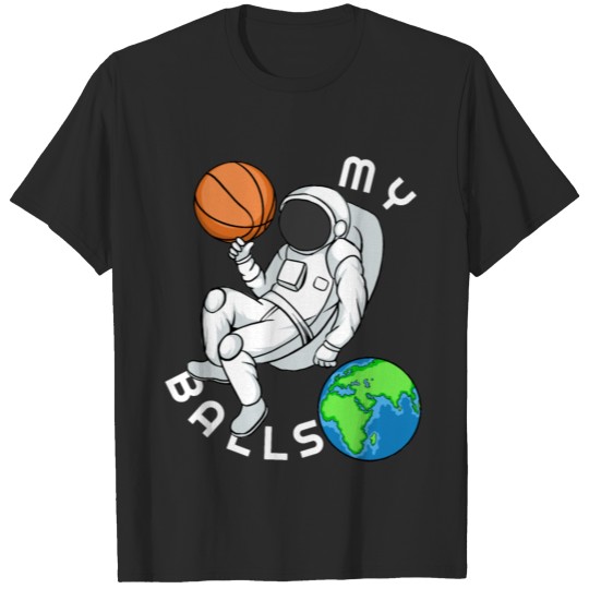 Astronaut playing with a basketball Galaxy T-shirt
