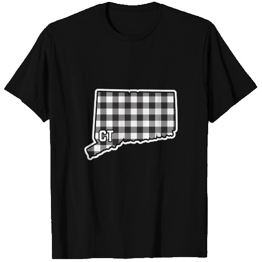 Connecticut Gingham Plaid Style Checkered CT T-shirt