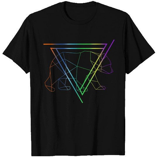 Bear Geometric Illustration Vintage T-shirt