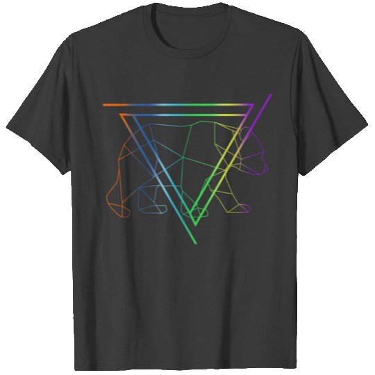 Bear Geometric Illustration Vintage T-shirt