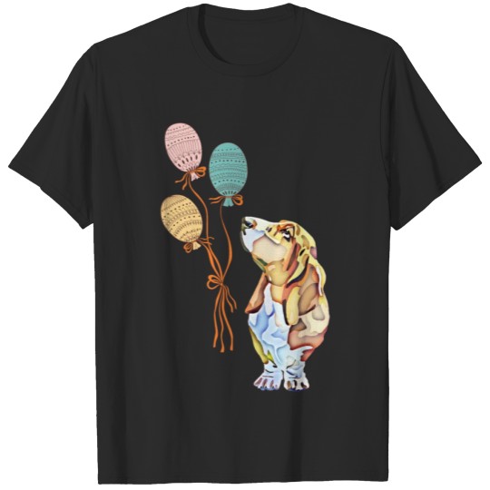 Discover Colorful dog basset hound dog summer children T-shirt