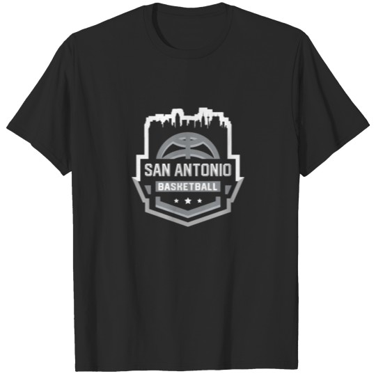 Classic San Antonio Basketball Stars Skyline T-shirt