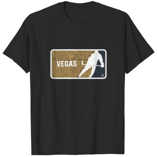 Discover Vintage Las Vegas Hockey Player Street Map T-shirt