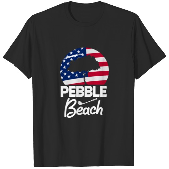 Discover Pebble Beach, Golf American Flag T-shirt