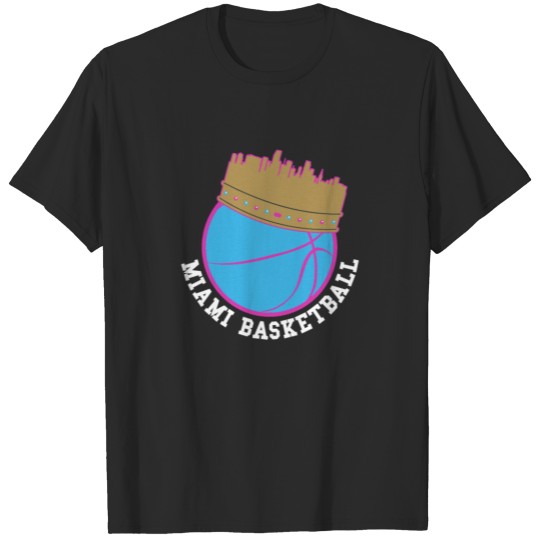 Discover Cool Miami Basketball Crown City Skyline T-shirt