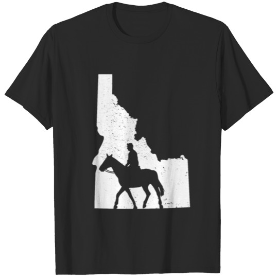 Discover Idaho Map T Shirt Horseback Shirt Horse Shirt Map T-shirt