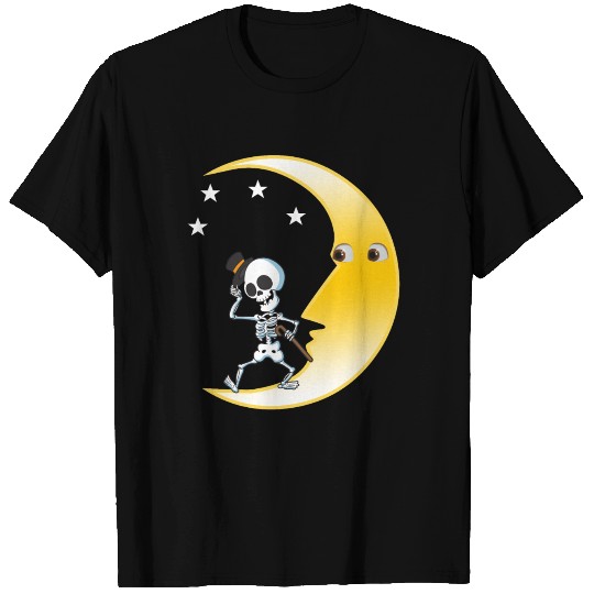 Skeleton On Moon T-shirt