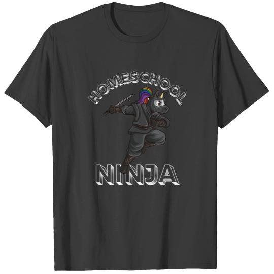 Cute Homeschool Ninja - Funny Ninja Fighter Design T-shirt