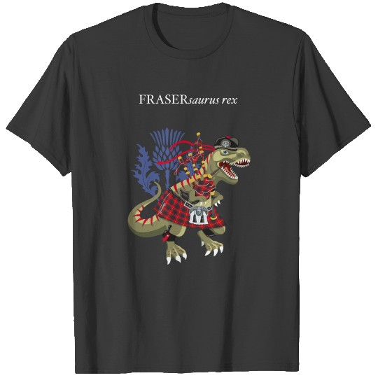 Clanosaurus Rex FRASERsaurus rex Fraser Tartan T-shirt