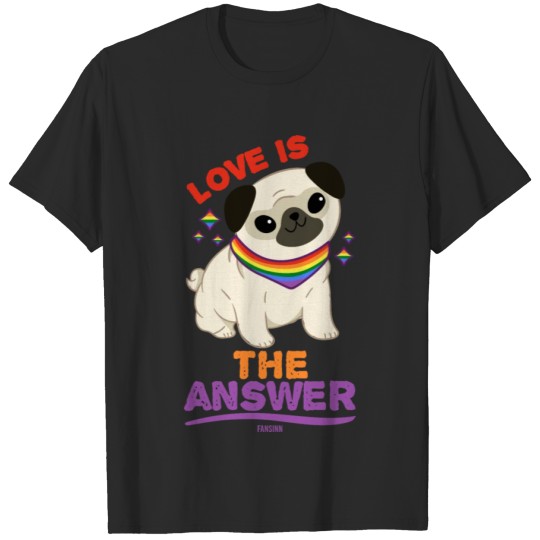 Discover Love Rainbow Mops Dog Pup T-shirt