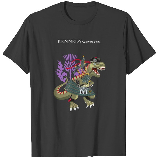 Clanosaurus Rex KENNEDYsaurus Kennedy Tartan Clan T-shirt