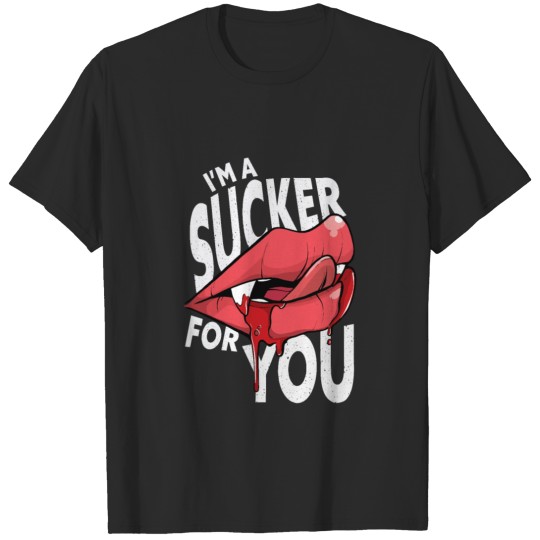 Discover I'm a Sucker for You // Vampire Lips Halloween T-shirt