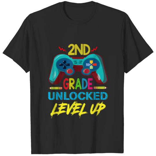 Discover 2nd Grade Unlocked Video Game Back to School T-shirt