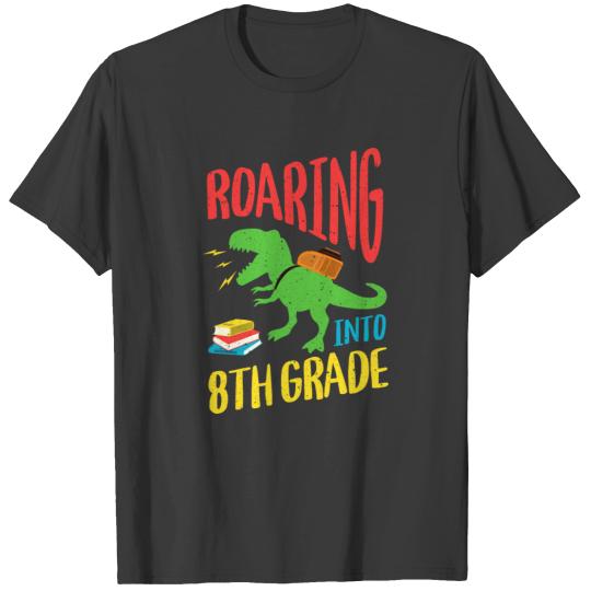 Welcome Back To School Cute Dinosaur 8th Grade T-shirt