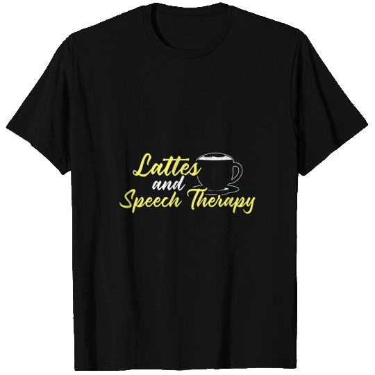 Speech Pathology Therapy Lattes Autism Awareness T-shirt
