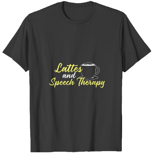 Speech Pathology Therapy Lattes Autism Awareness T-shirt