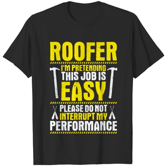 Discover Roofer Roofing Slater Roof Tiler Thatcher T-shirt