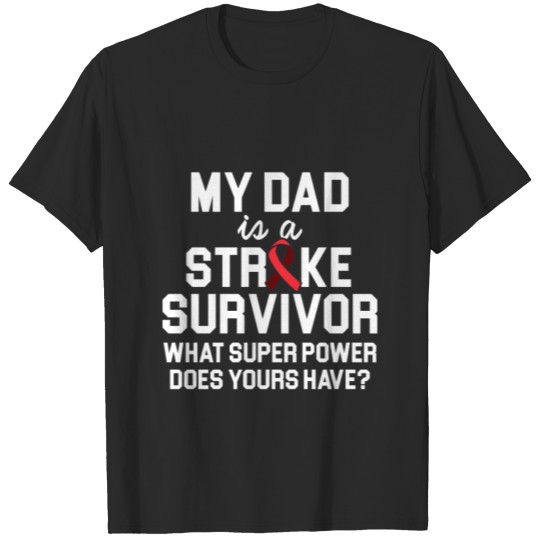 Discover Stroke Awareness Survivor Dad Strong Warrior T-shirt