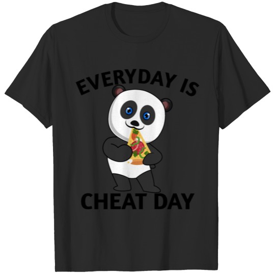 Discover Panda eats pizza fun anti-diet gift T-shirt