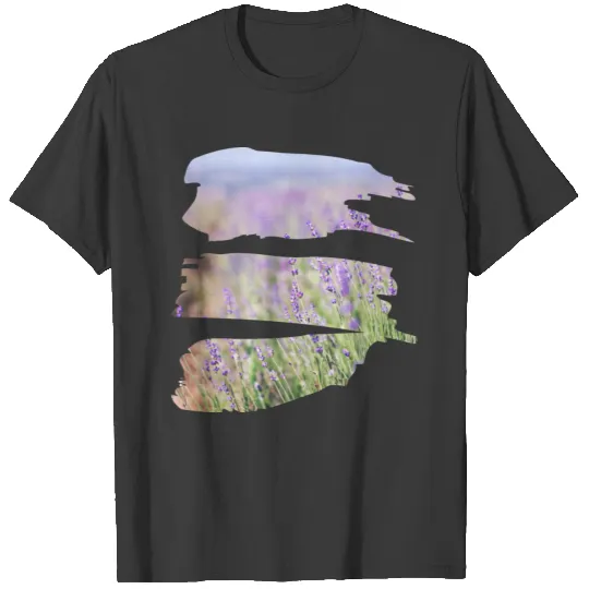 Lilac Fields Nature Lover Design T-shirt