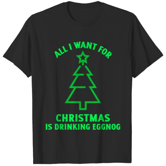 Discover Christmas eggnog drinking T-shirt