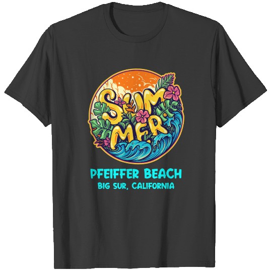 Pfeiffer Beach Big Sur California Summer Vacation T-shirt