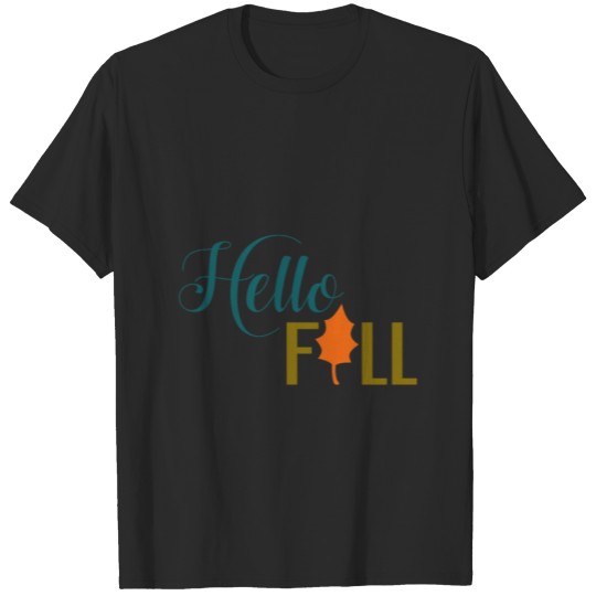 Discover Hallo Fall - Hello Autumn leave T-shirt