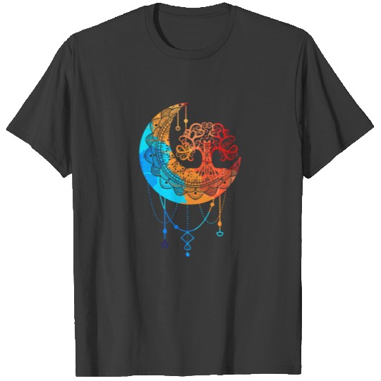 Tree of Life Mandala Moon Chakra Yoga Meditation M T-shirt