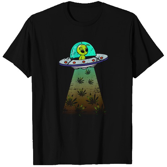 Alien Abduction - Pot Leaf - Weed - Marijuana - Ca T-shirt