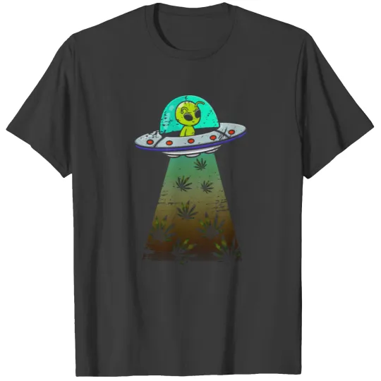 Alien Abduction - Pot Leaf - Weed - Marijuana - Ca T-shirt