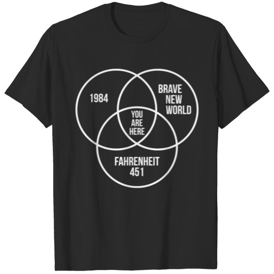 1984 Brave New World Fahrenheit 451 Conspiracy Ess T-shirt