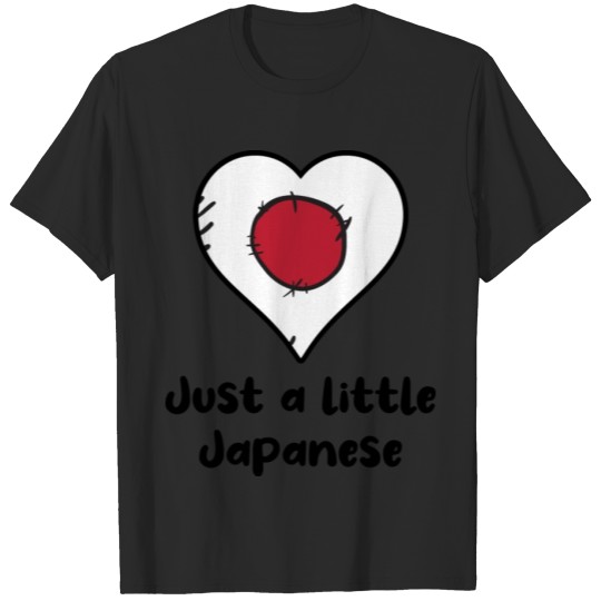 Just A Little Japanese Japan Flag Heart T-shirt