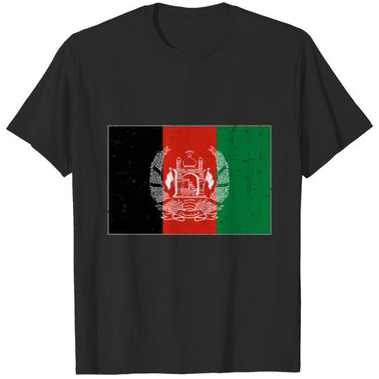 Discover Afghanistan Flag Retro Vintage T-shirt