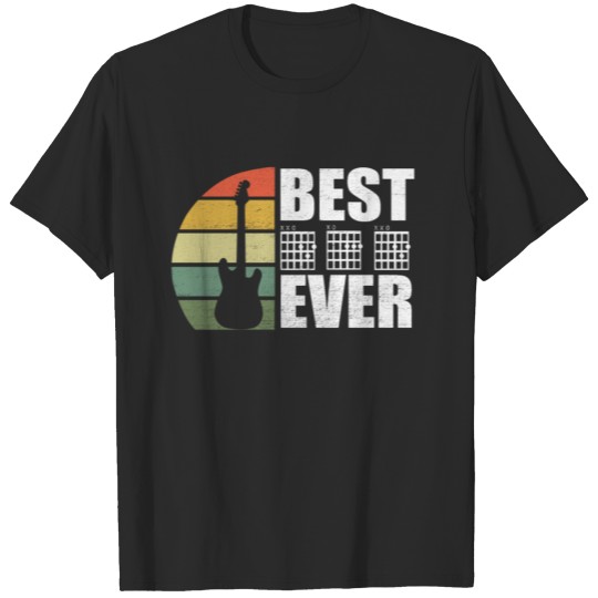 Discover Retro Guitar Guitarist Best Dad Fathers Day T-shirt