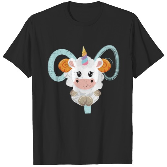 Discover Unicorn Horoscope Aries Born in April Gift Idea T-shirt