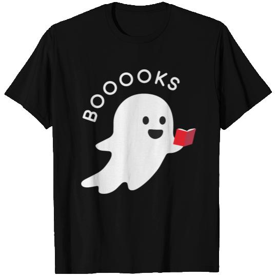 Halloween Ghost Books Reading T-shirt