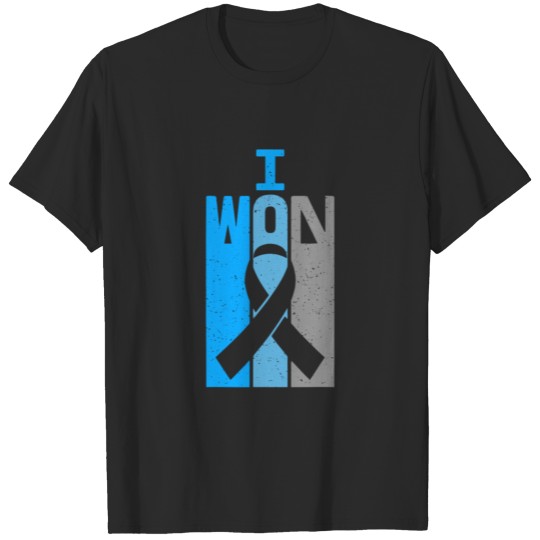Discover I Won Diabetes Survivor Blue Ribbon Support T-shirt