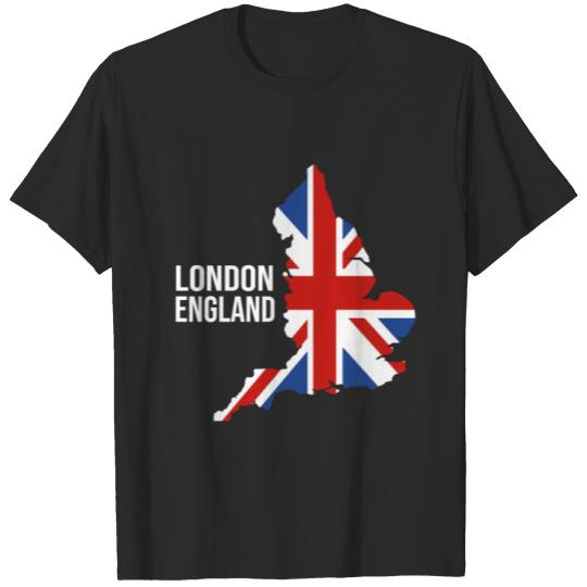 Discover United Kingdom Map London England Men T-shirt