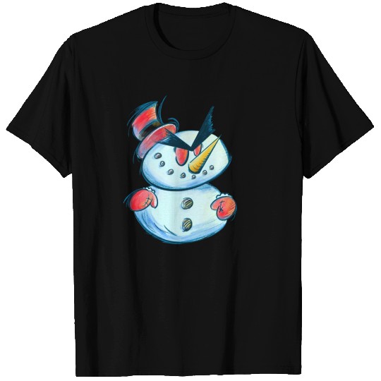 Angry Chib Snowman T-shirt