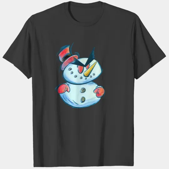 Angry Chib Snowman T-shirt