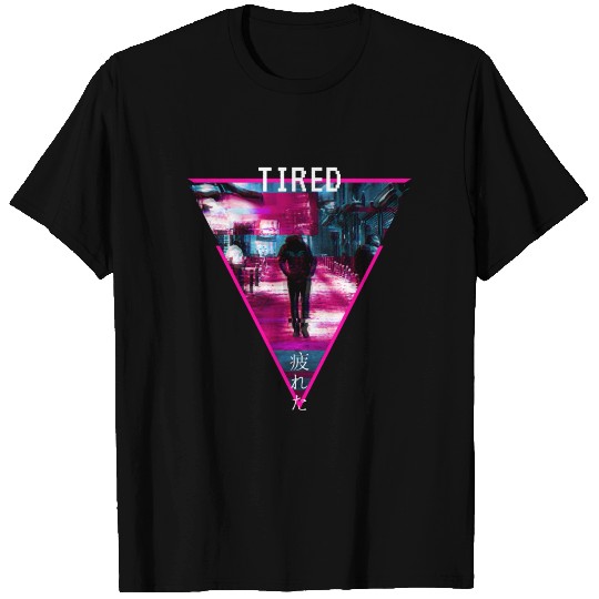 Tired Glitchcore Weirdcore Aesthetic Hyperpop Gift T-shirt