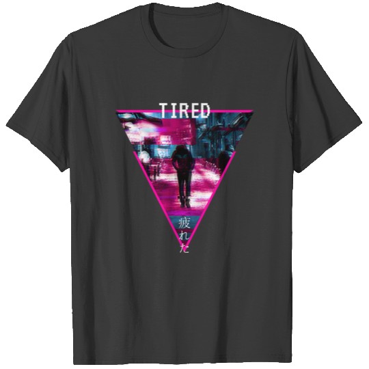 Tired Glitchcore Weirdcore Aesthetic Hyperpop Gift T-shirt